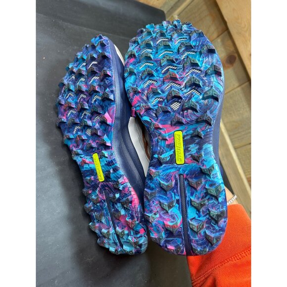 Womens Saucony Peregrine 12 Trail Running Shoes 8.5 Prospect Glass Navy/Pink - Picture 9 of 10